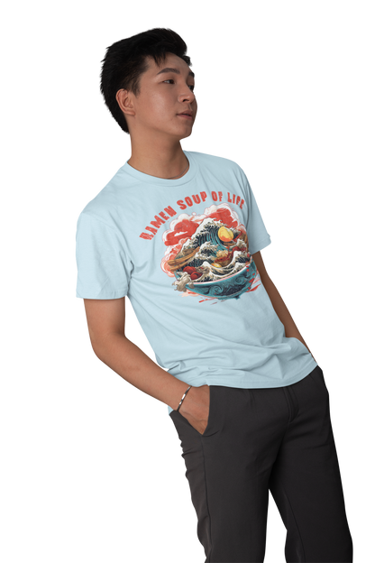 Retro RAMEN Soup Shirt Raman Soup of Life Shirt Classic Fit - Crew Neck T-Shirt