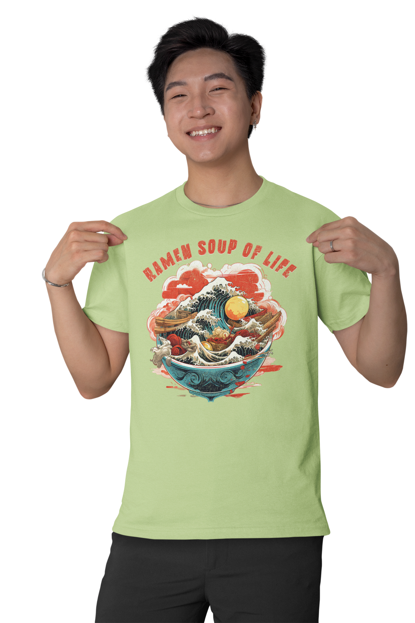 Retro RAMEN Soup Shirt Raman Soup of Life Shirt Classic Fit - Crew Neck T-Shirt