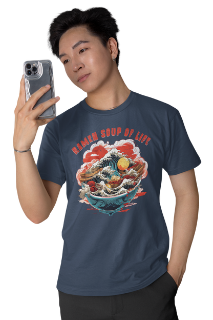 Retro RAMEN Soup Shirt Raman Soup of Life Shirt Classic Fit - Crew Neck T-Shirt