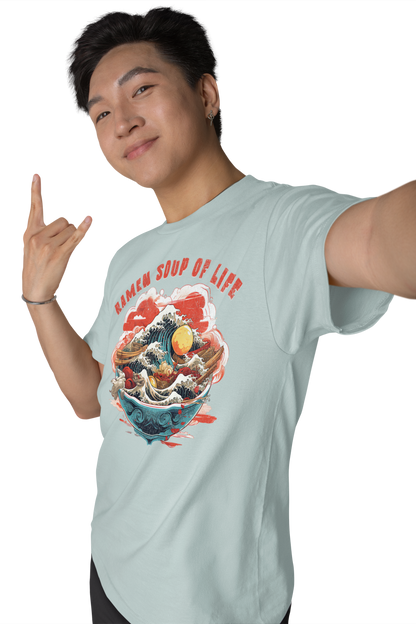 Retro RAMEN Soup Shirt Raman Soup of Life Shirt Classic Fit - Crew Neck T-Shirt