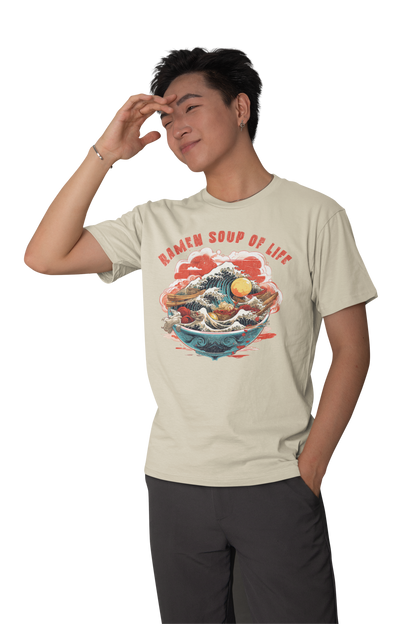 Retro RAMEN Soup Shirt Raman Soup of Life Shirt Classic Fit - Crew Neck T-Shirt