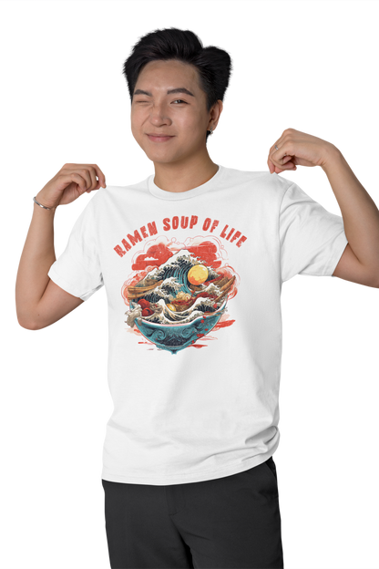 Retro RAMEN Soup Shirt Raman Soup of Life Shirt Classic Fit - Crew Neck T-Shirt