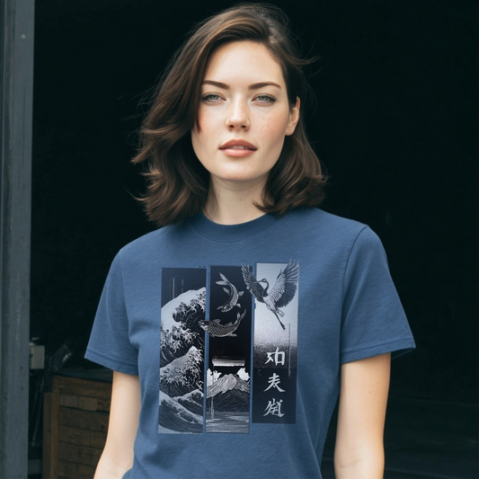Koi & Crane Dark - Edition T-Shirt ASIA-Shirts