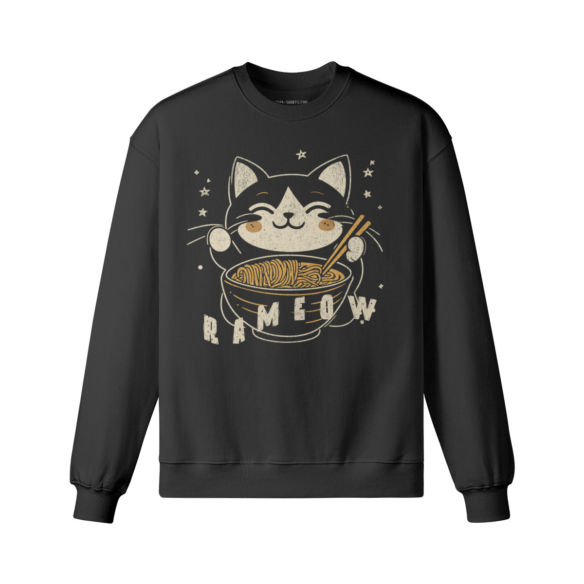 RAMEOW – Ramen-Katze Sweatshirt – Black – Japan Art – Ansicht 2