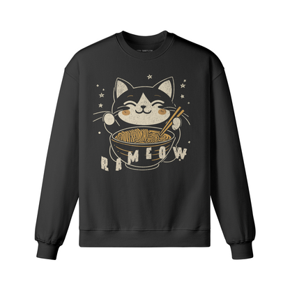 RAMEOW – Ramen-Katze Sweatshirt – Black – Japan Art – Ansicht 2