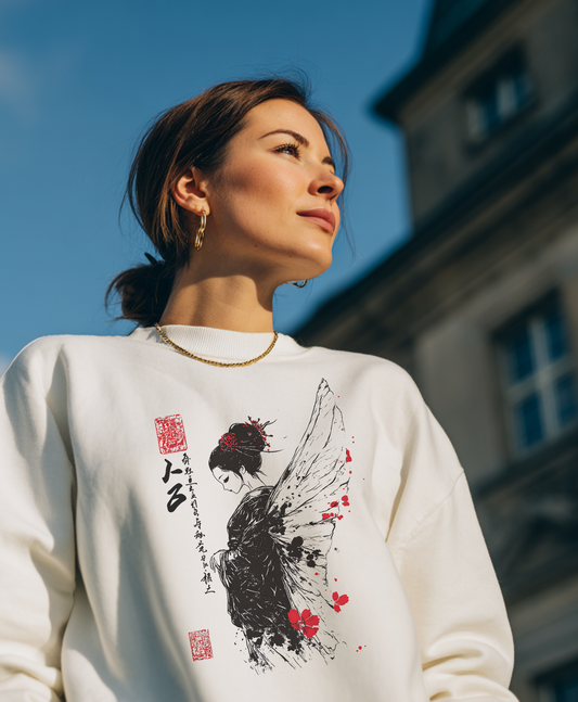 Sweatshirt - Geisha Japan Art Graphic ASIA-Shirts