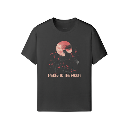 Cat Shirt "Meow to the Moon" Shirt, Cat Lover meow to the moon Classic Fit - Crew Neck T-Shirt