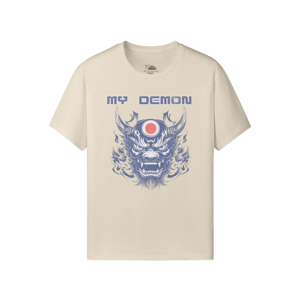 My Demon Retro Shirt Japan Style Oni Mask Classic Fit - Crew Neck T-Shirt