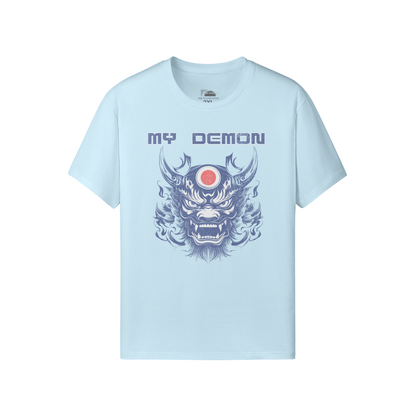 My Demon Retro Shirt Japan Style Oni Mask Classic Fit - Crew Neck T-Shirt