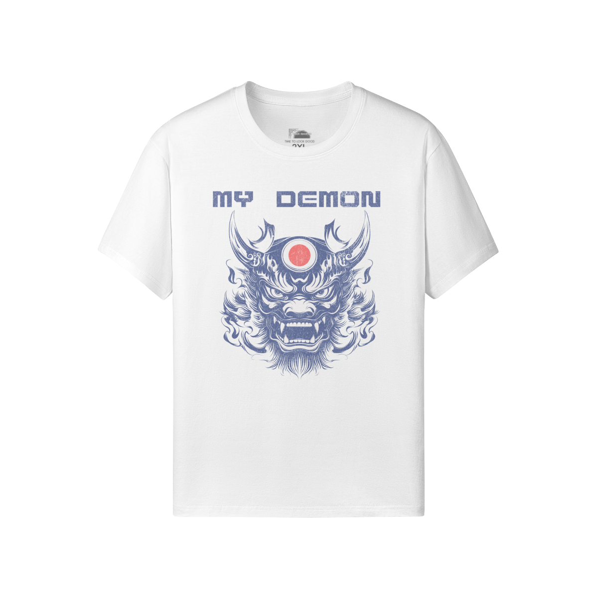 Ausgefallenes T-Shirt "My Demon" Oni Mask print - ASIA-Shirts