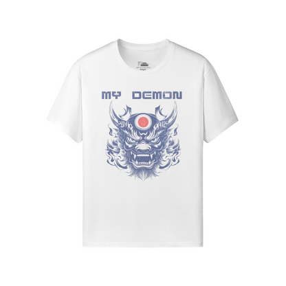 My Demon Retro Shirt Japan Style Oni Mask Classic Fit - Crew Neck T-Shirt