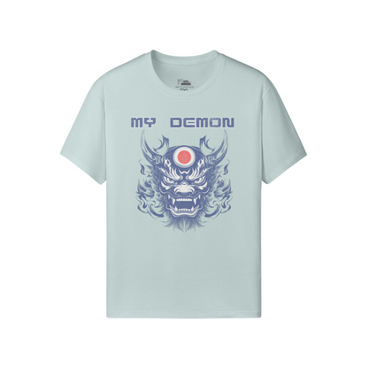 My Demon Retro Shirt Japan Style Oni Mask Classic Fit - Crew Neck T-Shirt