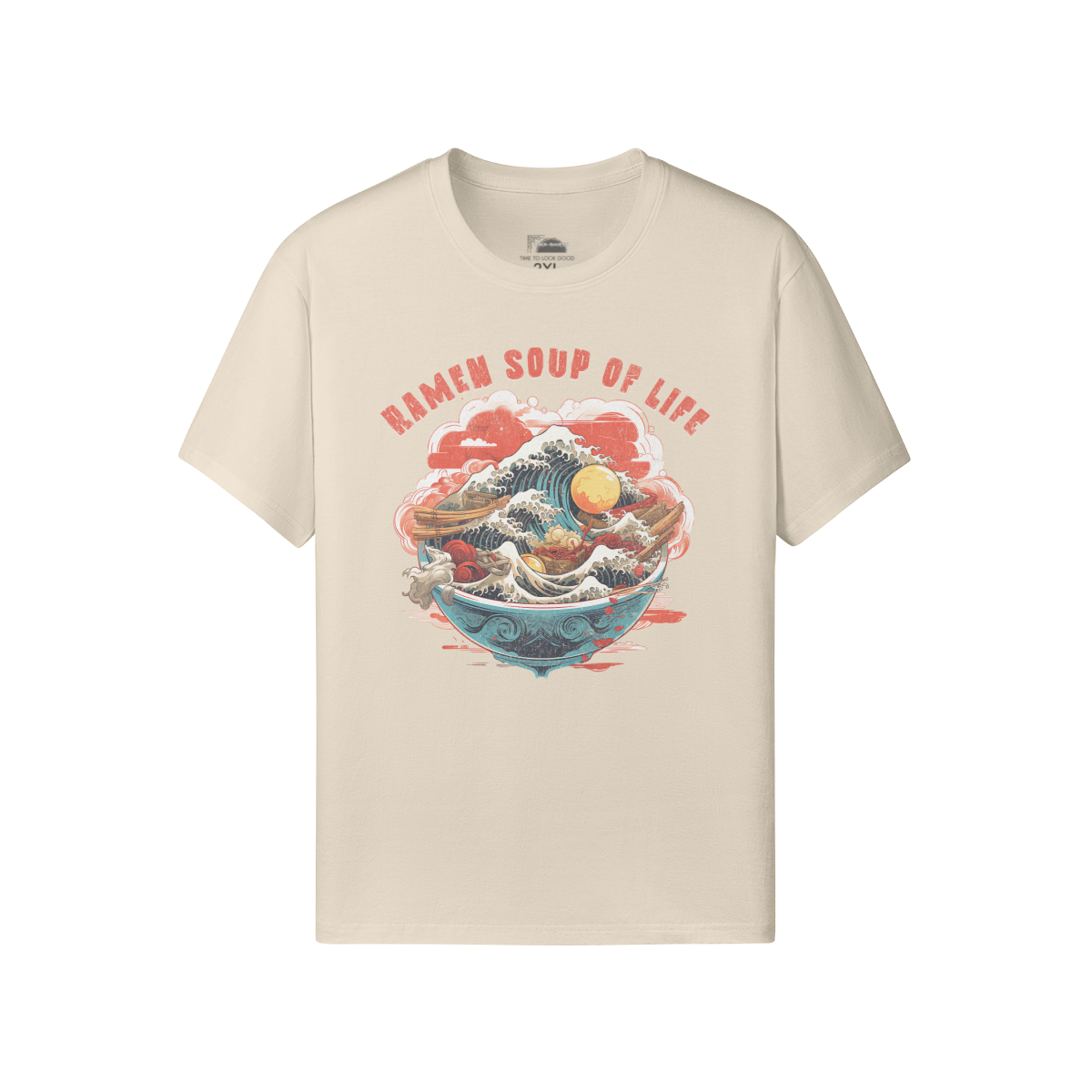 Retro RAMEN Soup Shirt Raman Soup of Life Shirt Classic Fit - Crew Neck T-Shirt