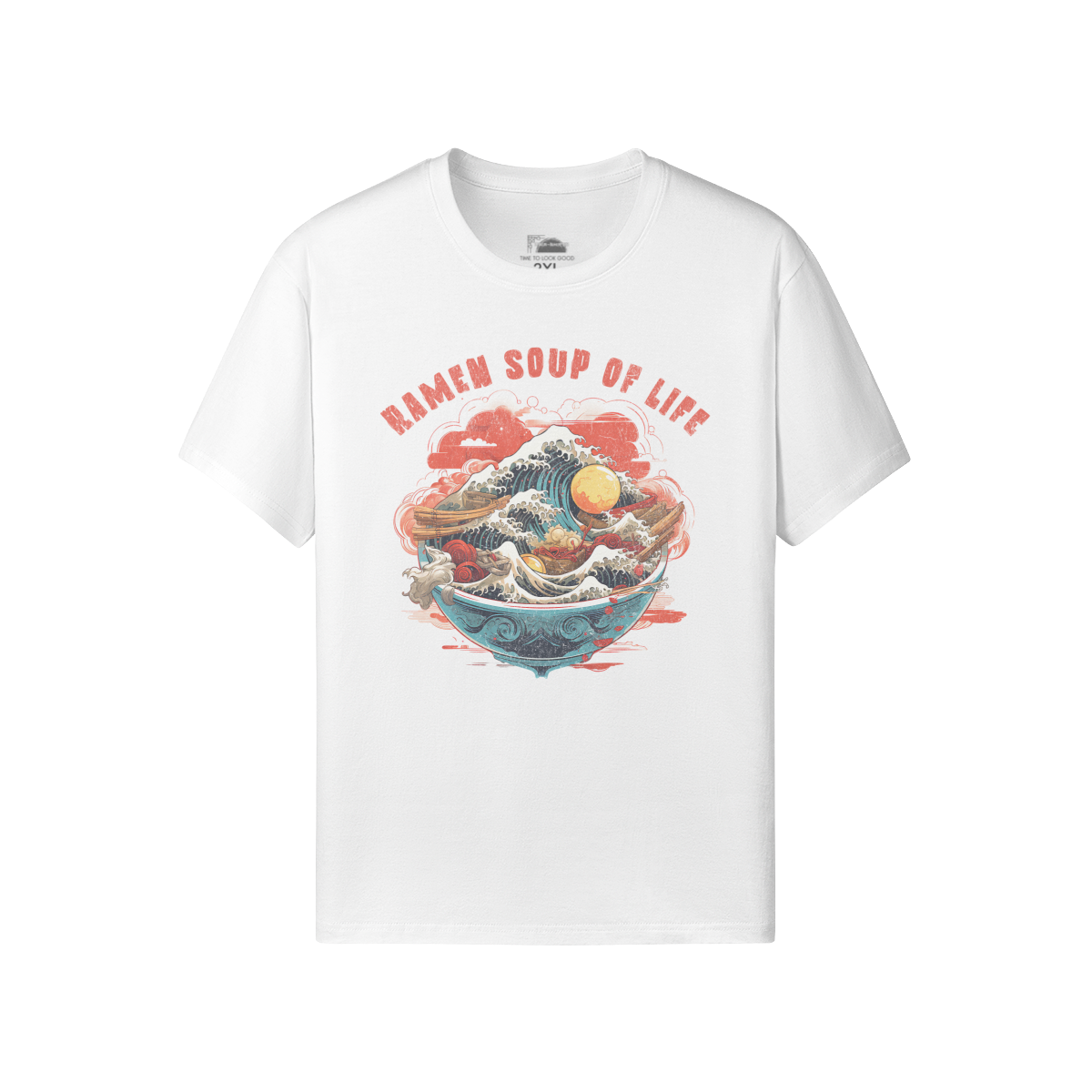 Retro RAMEN Soup Shirt Raman Soup of Life Shirt Classic Fit - Crew Neck T-Shirt