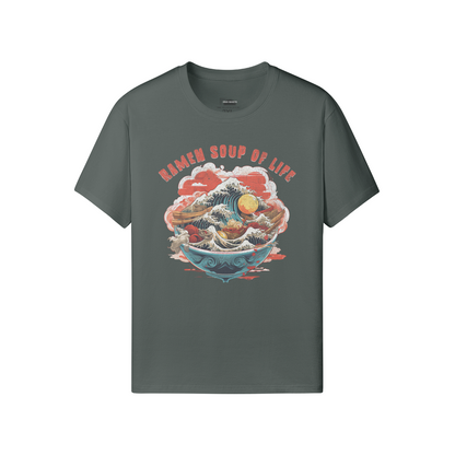 Retro RAMEN Soup Shirt Raman Soup of Life Shirt Classic Fit - Crew Neck T-Shirt