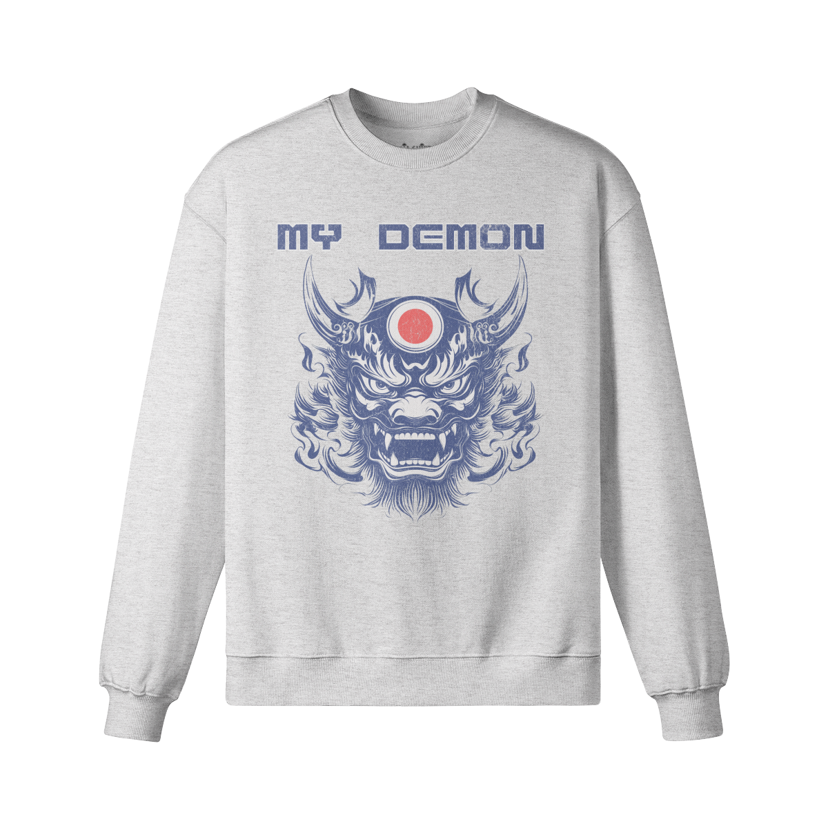 My DEMON Retro Uni Mask Sweatshirt - Unisex Heavyweight Oversized, Vintage Uni Mask Sweatshirt "My Demon"