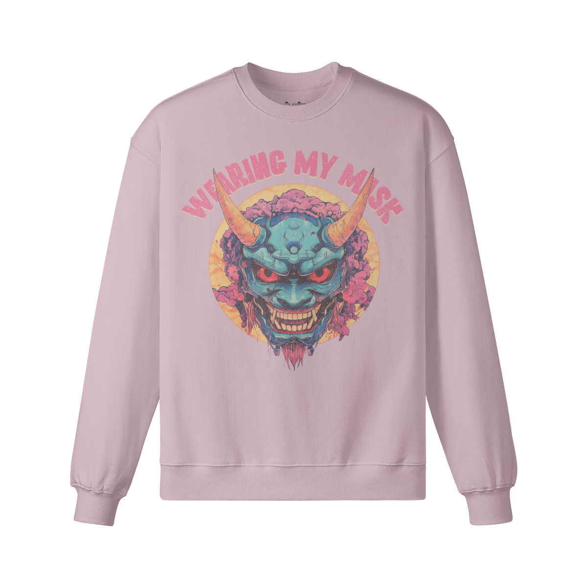 Retro Uni Mask Sweatshirt - Unisex Heavyweight Oversized, Asia print