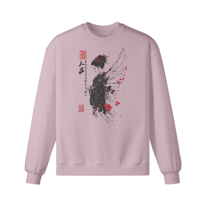 Geisha Engel Sweatshirt - Unisex Heavyweight Oversized