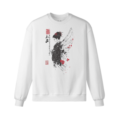 Geisha Engel Sweatshirt - Unisex Heavyweight Oversized