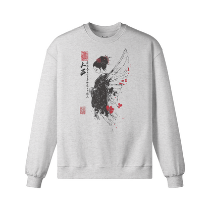 Geisha Engel Sweatshirt - Unisex Heavyweight Oversized