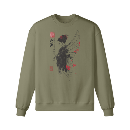 Geisha Engel Sweatshirt - Unisex Heavyweight Oversized