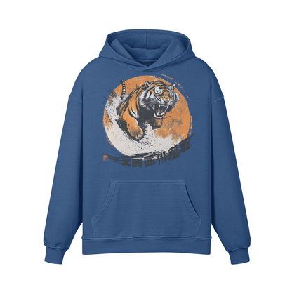 Retro Tiger Japanese Design Oversized Retro Hoodie, Vintage Tiger Hoodie Japan Art