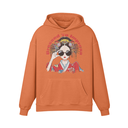 Geisha funny Japan Style "Dress to impress" Oversized Retro Hoodie