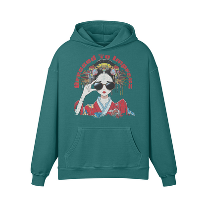 Geisha funny Japan Style "Dress to impress" Oversized Retro Hoodie