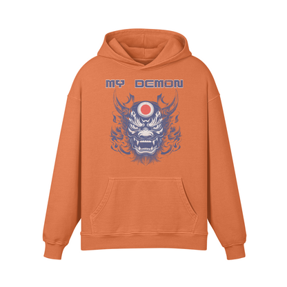 Oni Mask My Demon Japan Style Oversized Retro Hoodie, Vintage Oni Mask Hoodie "My Demon"