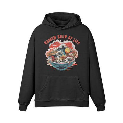 Retro Ramen Hoddie - Ramen Soup of Life Oversized Retro Hoodie, Vintage Ramen Hoodie