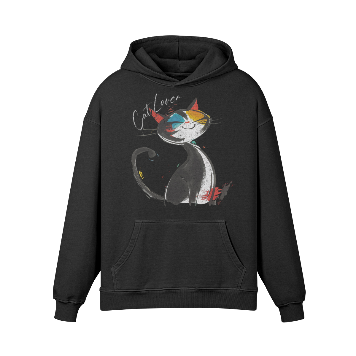 Cat Hoodie - Cat Lover Retro Hoodie - Oversized Retro Hoodie, Vintage Cat Lover Hoodie