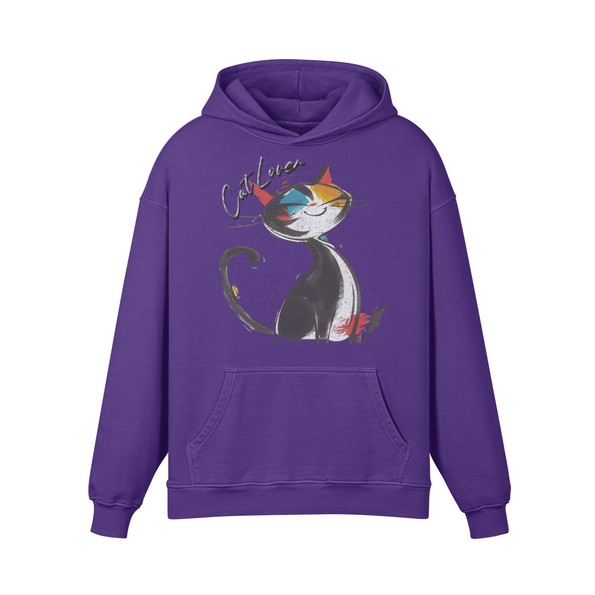 Cat Hoodie - Cat Lover Retro Hoodie - Oversized Retro Hoodie, Vintage Cat Lover Hoodie