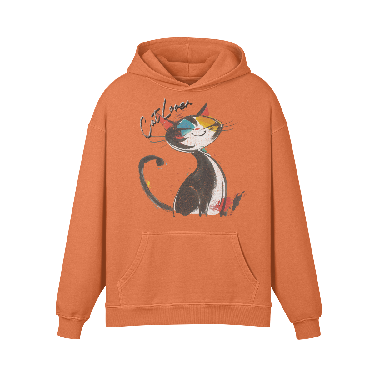 Cat Hoodie - Cat Lover Retro Hoodie - Oversized Retro Hoodie, Vintage Cat Lover Hoodie