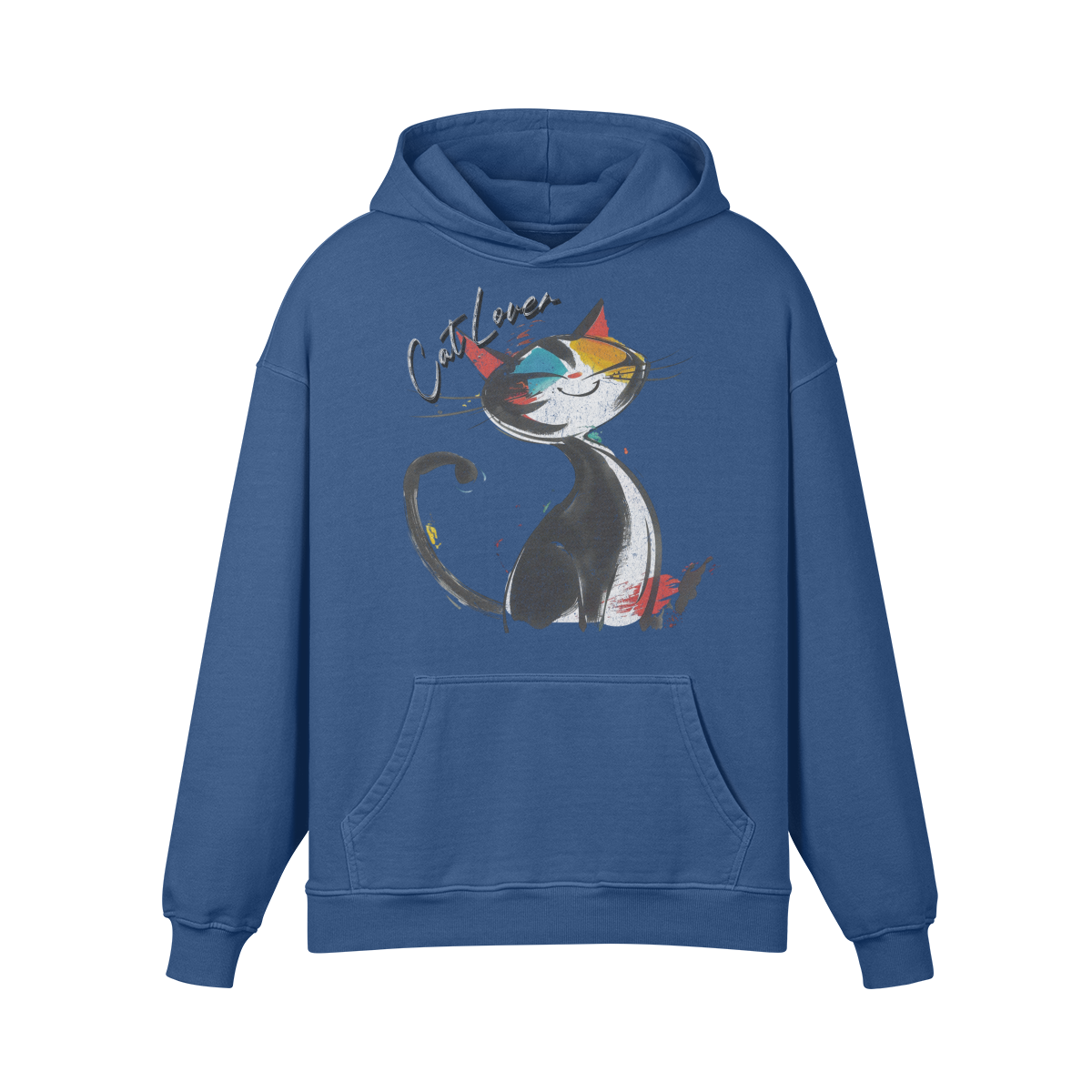 Cat Hoodie - Cat Lover Retro Hoodie - Oversized Retro Hoodie, Vintage Cat Lover Hoodie