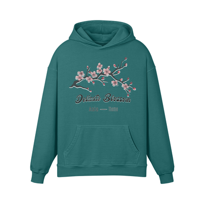 Cherry Blossom Japan Style Retro Hoodie - Cherry Blossom Retro Oversized, Vintage Cherry Blossom Hoodie