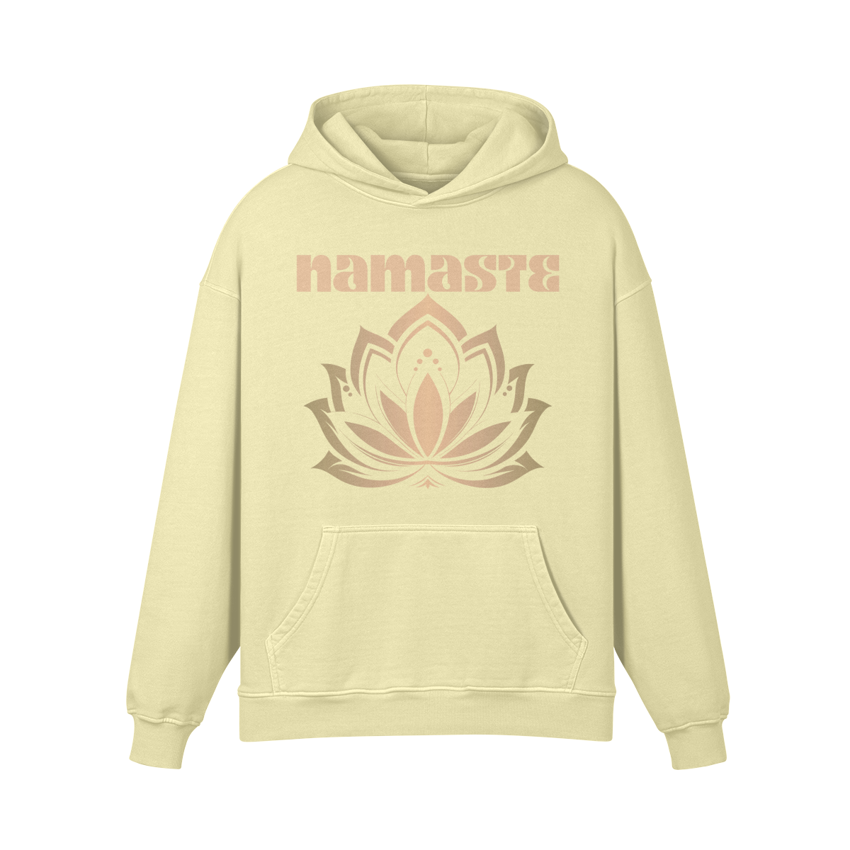 Asia Spirit Namaste Lotus Retro Oversized Hoodie Namaste Relax Hoodie