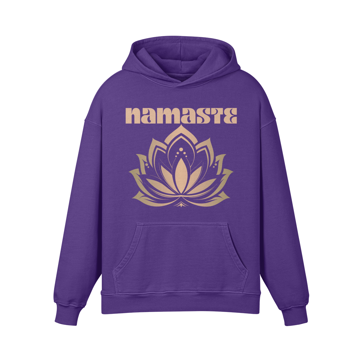 Asia Spirit Namaste Lotus Retro Oversized Hoodie Namaste Relax Hoodie