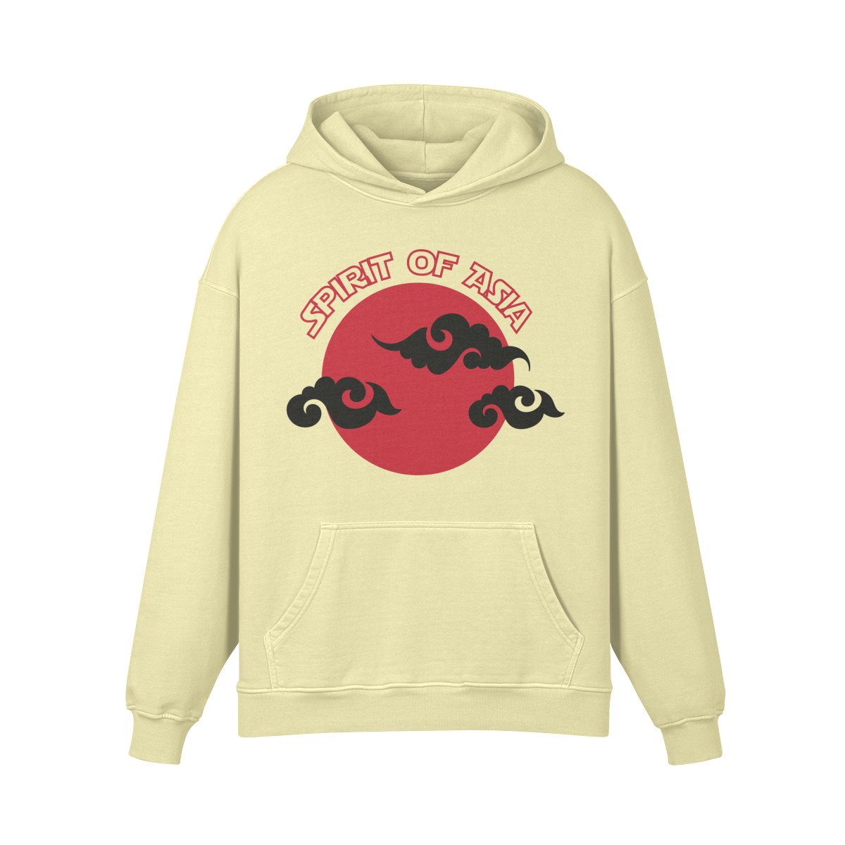 Asia Spirit Retro Design - Oversized Retro Hoodie