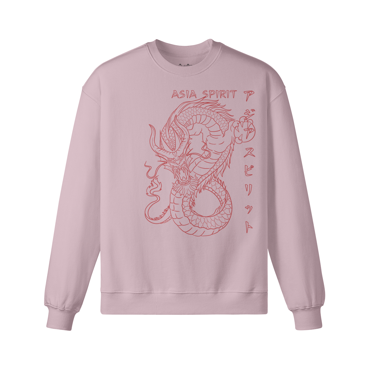 Asia Spirit Sweatshirt Dragon Japan Design Retro Unisex Heavyweight Oversized Sweatshirt