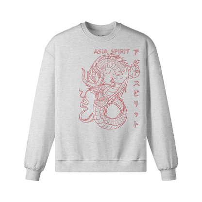 Asia Spirit Sweatshirt Drache Japan Design Retro Unisex Heavyweight Oversized Sweatshirt