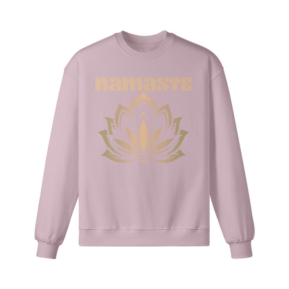 Asia Spirit Namaste Lotus Design Retro Unisex Heavyweight Oversized