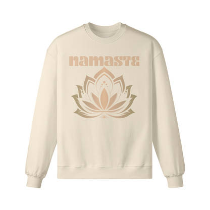 Asia Spirit Namaste Lotus Design Retro Unisex Heavyweight Oversized