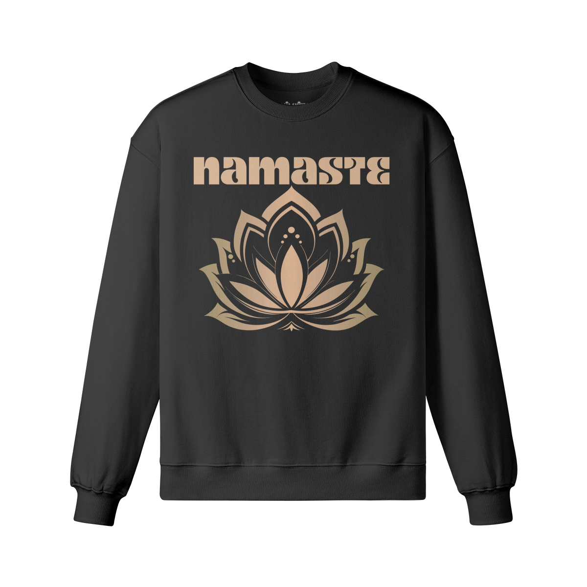 Asia Spirit Namaste Lotus Design Retro Unisex Heavyweight Oversized