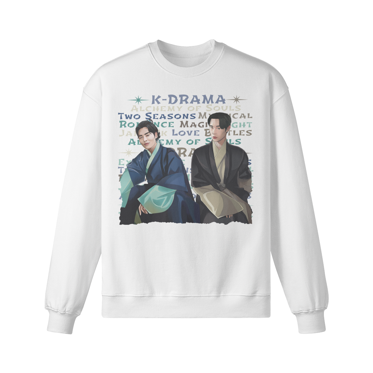 LUKART Jang UK Alchemy of Souls Retro Sweatshirt Unisex Heavyweight Oversized, Vintage K-Drama Sweatshirt "Alchemy of Souls"