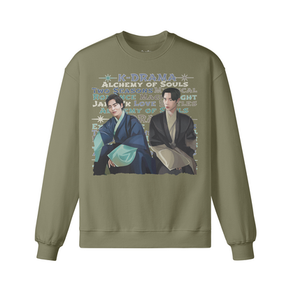 LUKART Jang UK Alchemy of Souls Retro Sweatshirt Unisex Heavyweight Oversized, Vintage K-Drama Sweatshirt "Alchemy of Souls"