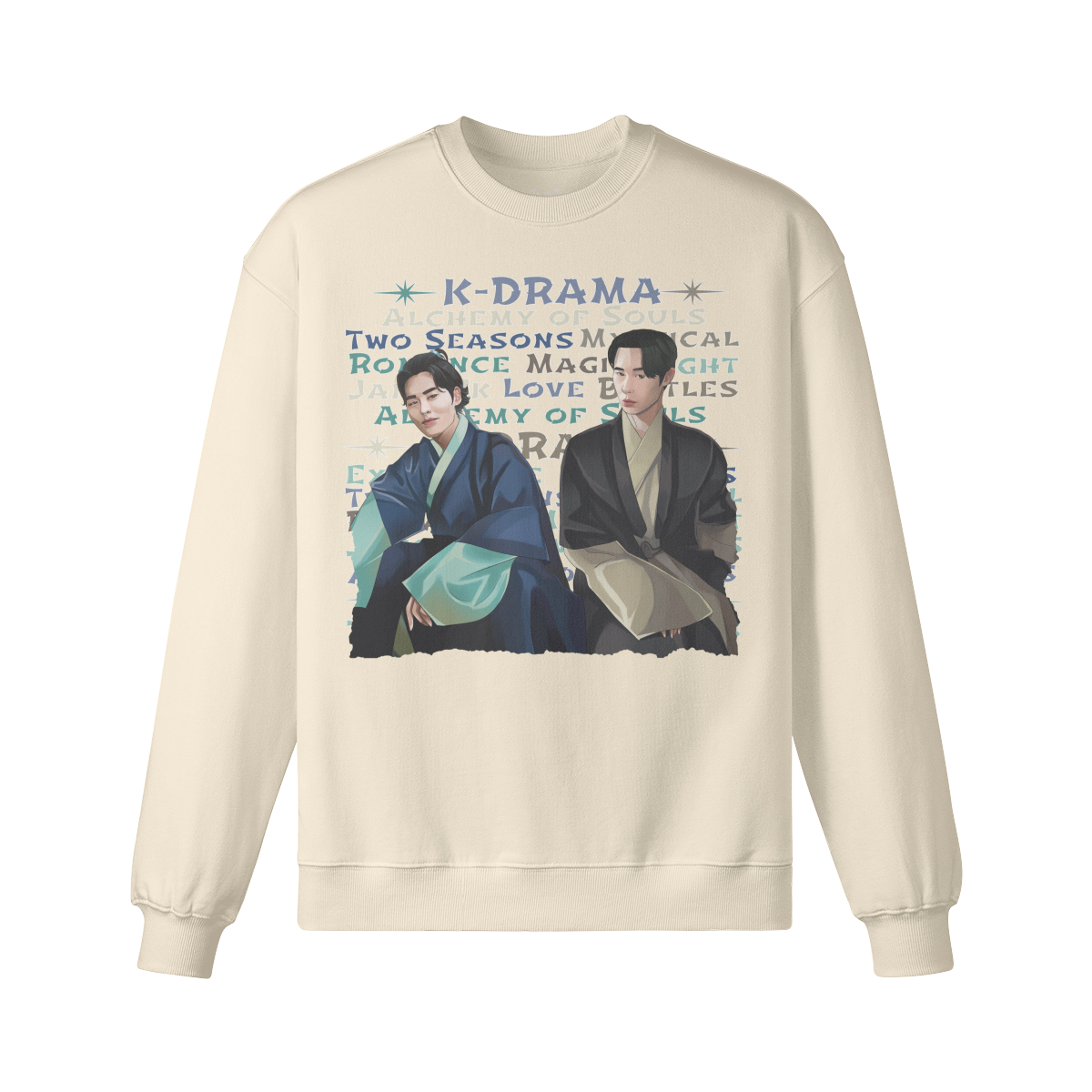 LUKART Jang UK Alchemy of Souls Retro Sweatshirt Unisex Heavyweight Oversized, Vintage K-Drama Sweatshirt "Alchemy of Souls"