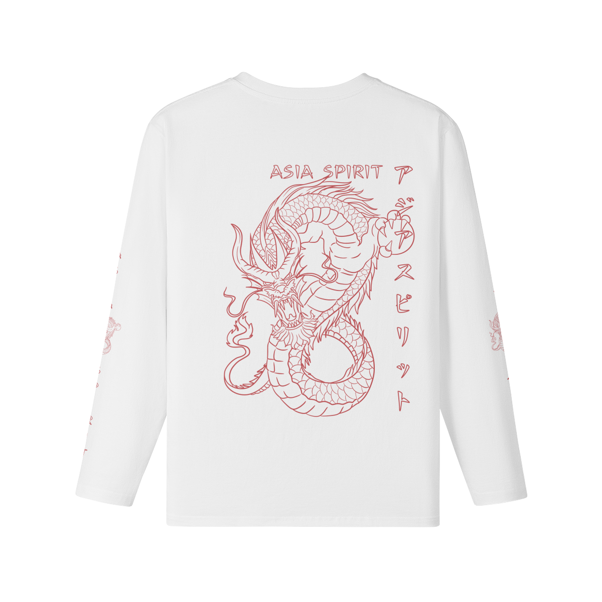 Asia Spirit Dragon Japan Art Sleeve Print- Front and Back Print