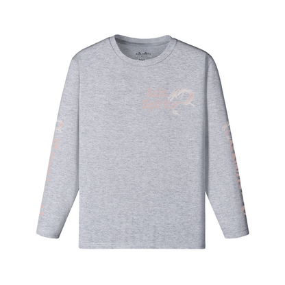 Ärmel - Vorder und Rückseite Classic Crew Neck Long Sleeve Top