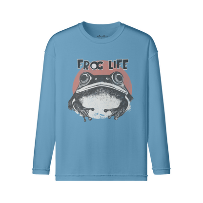 Frosch Life long-sleeved vintage print shirt