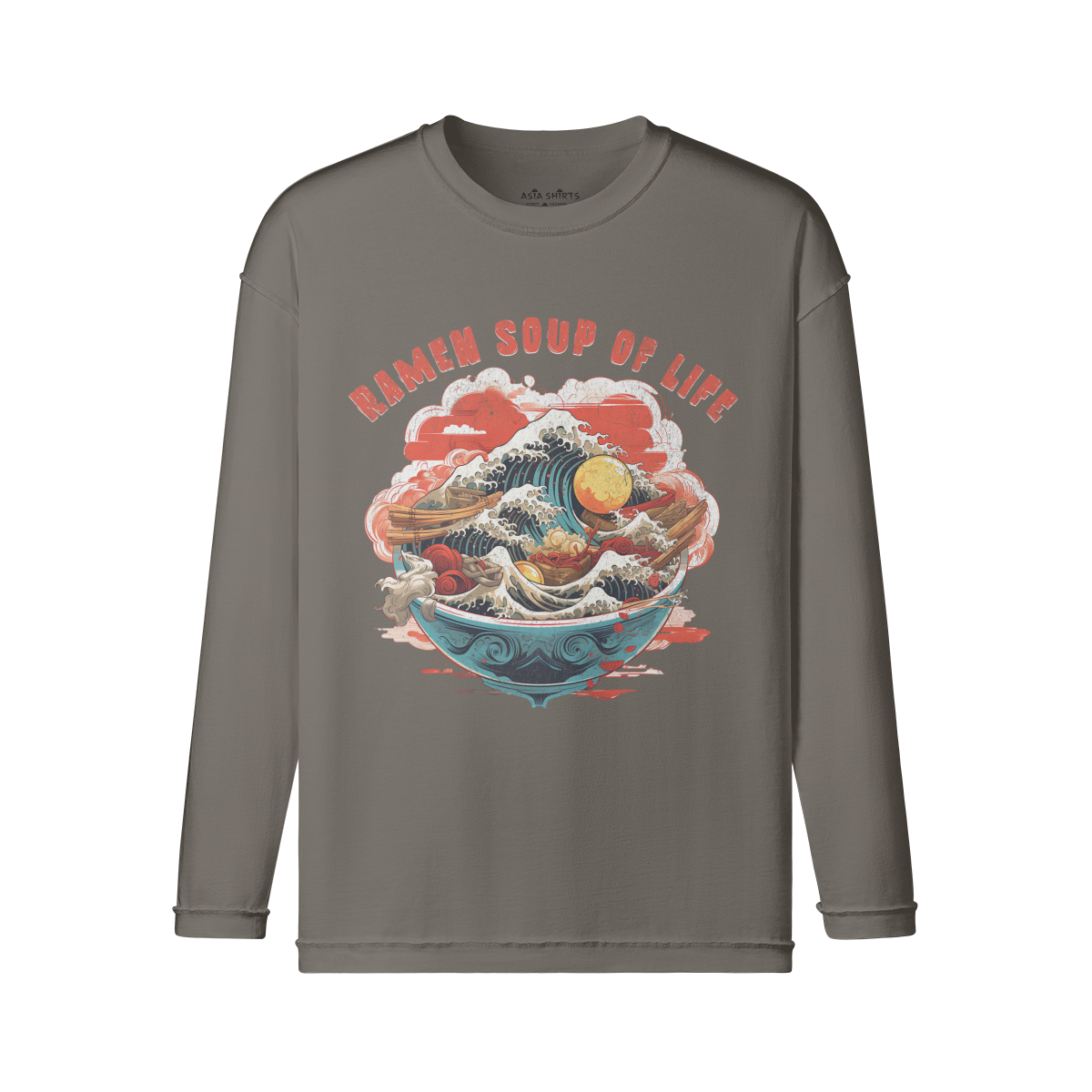 Ramen long sleeve vintage print shirt